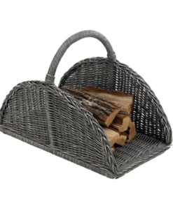 Panier à bûches gris